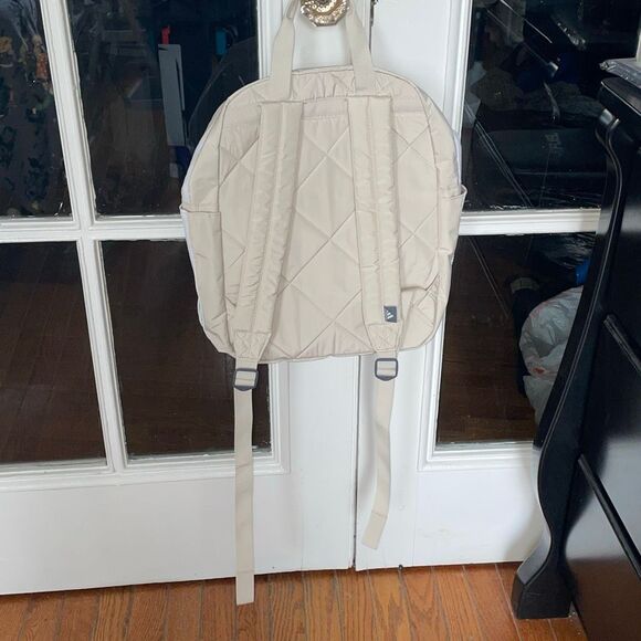 Unisex adidas Essentials 2 Alumina Backpack book bag beige & white preowned - Picture 5 of 16